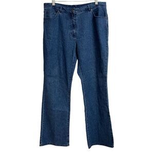 Ruby Rd. Women's Bootcut Soft Jeans Size 14 Blue High Rise Ramie Cotton Blend